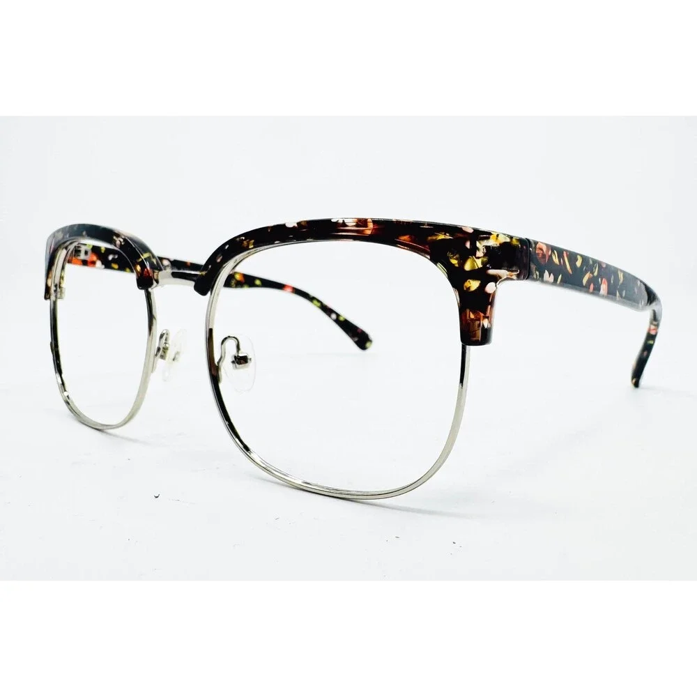 EyeBuyDirect Charleston Eyeglasses Women Floral Tortoise Browline 52-17-142